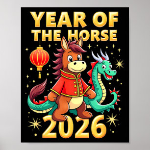 Chinees Nieuwjaar 2026 Jaar van het Paard Poster