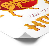 Chinees Nieuwjaar 2026 Jaar van het Paard Poster (Hoek)