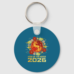 Chinees nieuwjaar 2026 jaar van het paard  sleutelhanger