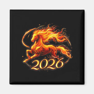 Chinees Nieuwjaar 2026 Jaar Van Het Paard Vuur Paa Magneet