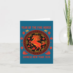 Chinees Nieuwjaar 2026 Jaar van het Vuurpaard Kaart