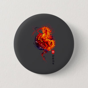 Chinees Nieuwjaar 2026 Jaar Van Het Vuurpaard Ronde Button 5,7 Cm
