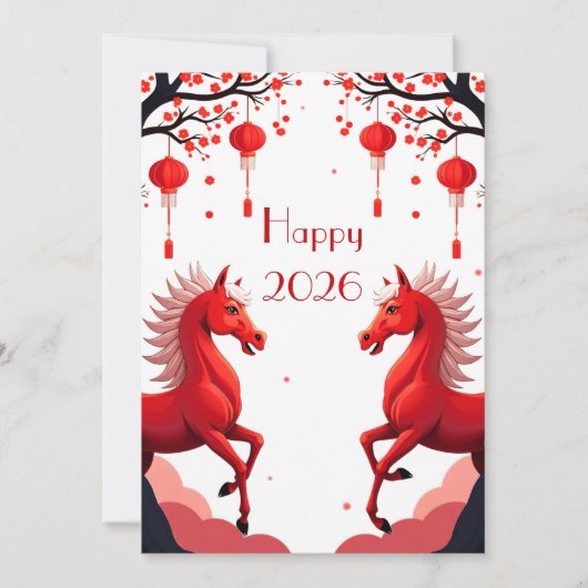 Chinees Nieuwjaar 2026 Kaart (Voorkant)