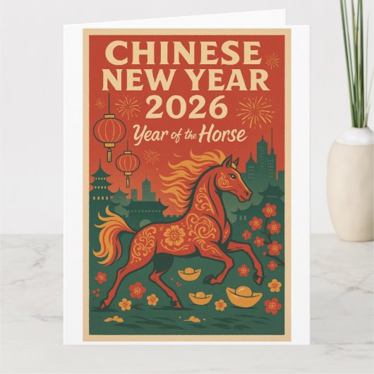 Chinees Nieuwjaar 2026 Kaart (Voorkant)