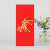 Chinees Nieuwjaar 2026 Lunar Gold HORSE 中国传统新年 Roo (Staand voorkant)