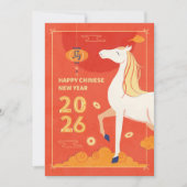 Chinees Nieuwjaar 2026 Paard Briefkaart (Voorkant)