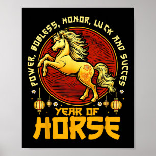 Chinees Nieuwjaar 2026 Paard Gelukkig Chinees Nieu Poster