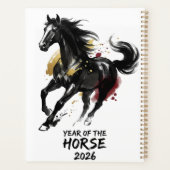 Chinees Nieuwjaar 2026 Paard Kunst Planner (Achterkant)