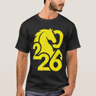 Chinees Nieuwjaar 2026 Paard Kunstwerk T-shirt
