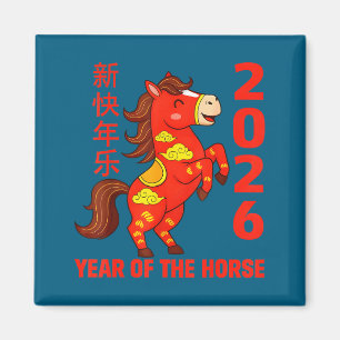 Chinees nieuwjaar 2026 vuur paard jaar van het paa magneet