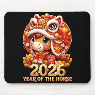 Chinees nieuwjaar 2026 vuur paard jaar van het paa muismat