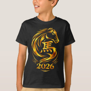 Chinees nieuwjaar 2026 vuur paard  t-shirt