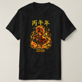 Chinees Nieuwjaar 2026 Vuurpaard, Bing Wu T-shirt