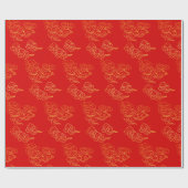 Chinees Nieuwjaar Auspicious Clouds kies Kleur WP Cadeaupapier (Vlak)