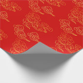 Chinees Nieuwjaar Auspicious Clouds kies Kleur WP Cadeaupapier (Hoek)