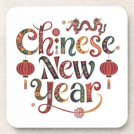 Chinees Nieuwjaar Bier Onderzetter (Voorkant)