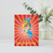 Chinees Nieuwjaar Blue Dragon Briefkaart (Staand voorkant)