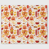 Chinees nieuwjaar cadeaupapier (Vlak)