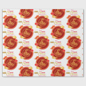 Chinees nieuwjaar cadeaupapier (Vlak)