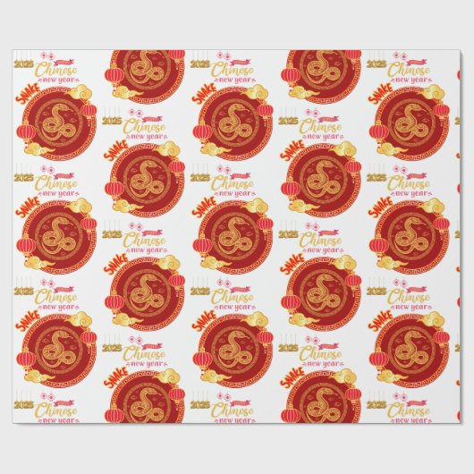 Chinees nieuwjaar cadeaupapier (Vlak)