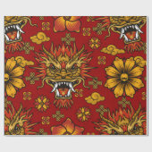 Chinees nieuwjaar cadeaupapier (Vlak)