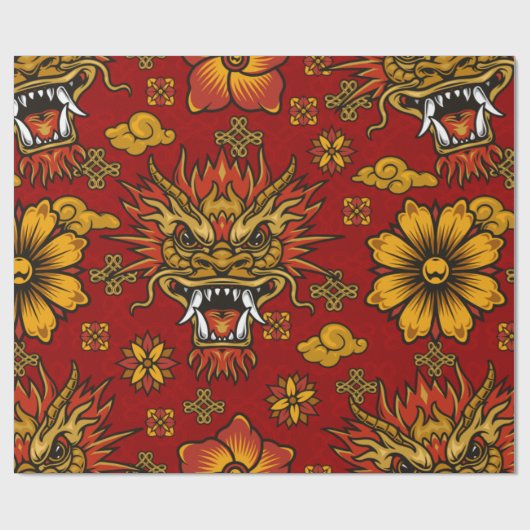 Chinees nieuwjaar cadeaupapier (Vlak)