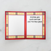 Chinees Nieuwjaar, de draak van de Tempel Feestdagen Kaart (Binnen)