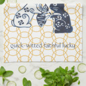 Chinees nieuwjaar dierentuin dierentuin theedoek (Gevouwen)