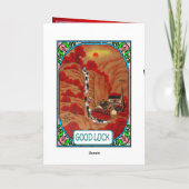 Chinees Nieuwjaar, Dorp in de bergen Feestdagen Kaart (Achterkant)