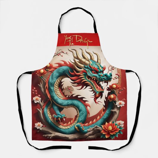 Chinees Nieuwjaar Dragon 2024 AP01 Schort (Voorkant)