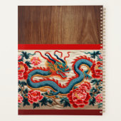 Chinees Nieuwjaar Dragon 2024 "borduurwerk" Monogr Planner (Achterkant)