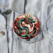 Chinees Nieuwjaar Dragon 2024 But01 Ronde Button 4,0 Cm (In situ)