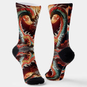 Chinees Nieuwjaar Dragon 2024 CS3 Sokken (Gebogen)