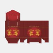 Chinees Nieuwjaar Dragon 2024 Dubbele Draken TFB Bedankdoosjes (Uitgevouwen)