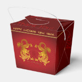 Chinees Nieuwjaar Dragon 2024 Dubbele Draken TOFB Bedankdoosjes (Achterkant)