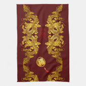 Chinees Nieuwjaar Dragon 2024 Fu Luck KT Theedoek (Verticaal)