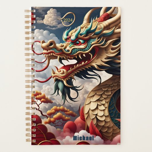 Chinees Nieuwjaar Dragon 2024 gepersonaliseerde SP Planner (Voorkant)