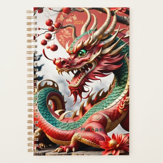 Chinees Nieuwjaar Dragon 2024 gepersonaliseerde SP Planner (Voorkant)