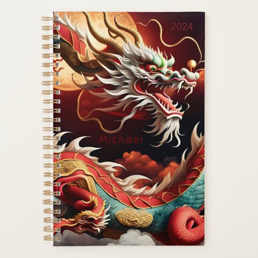 Chinees Nieuwjaar Dragon 2024 gepersonaliseerde SP Planner (Voorkant)
