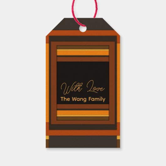 Chinees Nieuwjaar Dragon 2024 GTAG03 Cadeaulabel (Achterkant)