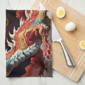 Chinees Nieuwjaar Dragon 2024 KitchT03 Theedoek (Quarter Fold)