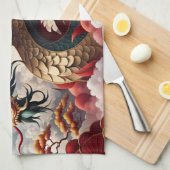 Chinees Nieuwjaar Dragon 2024 KitchT04 Theedoek (Quarter Fold)