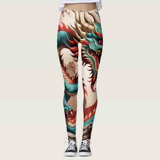 Chinees Nieuwjaar Dragon 2024 Leg01 Leggings (Voorkant)