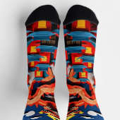 Chinees Nieuwjaar Dragon 2024 origami CS Sokken (Top)