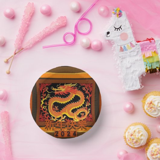 Chinees Nieuwjaar Dragon 2024 PPB03 Papieren Kommen (Feest)