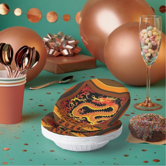 Chinees Nieuwjaar Dragon 2024 PPB03 Papieren Kommen (Multi)