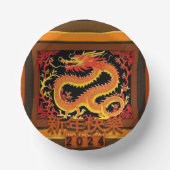 Chinees Nieuwjaar Dragon 2024 PPB03 Papieren Kommen (Voorkant)
