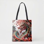 Chinees Nieuwjaar Dragon 2024 TB02 Canvas tas (Voorkant)
