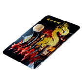 Chinees Nieuwjaar Dragon 2024 Tempel VFlexM Magneet (Linkerzijde)