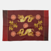 Chinees Nieuwjaar Dragon 2024 versierd KT Theedoek (Horizontaal)